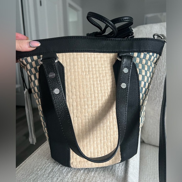 Diesel denim / straw bucket bag - Picture 4 of 12